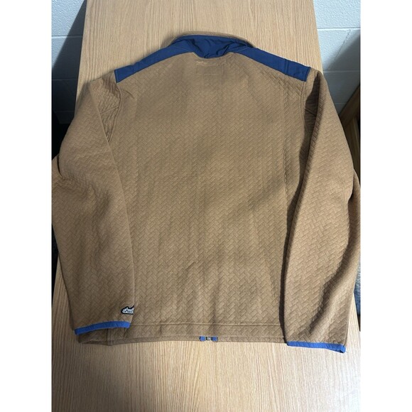 NWT Chubbies Men’s The Woodchipper Tan Blue Quilted Full Zip Jacket Size Medium - Picture 5 of 5